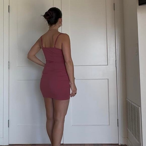Mauve Pink Body Con Mini Dress - Picture 6 of 7